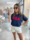 USA Boxy Cropped Tee