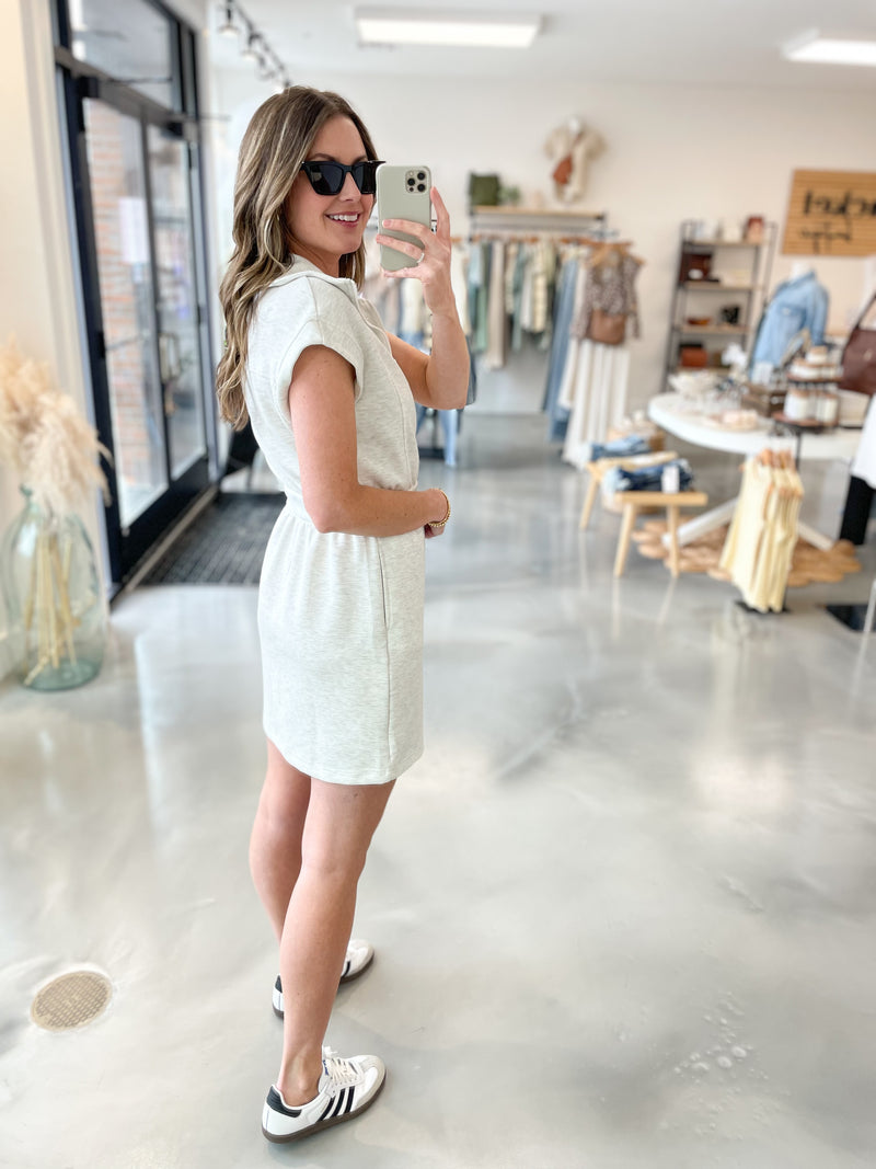 Luxe Scuba Dress in Grey