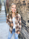 Pumpkin Patch Shacket in Camel