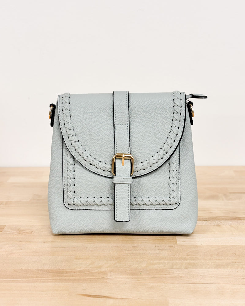 Roberta Whipstich Crossbody Grey Blue
