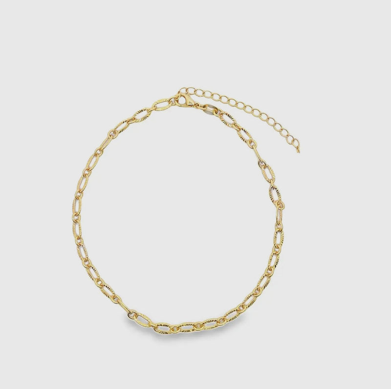 18k Gold Filled Cuban Anklet