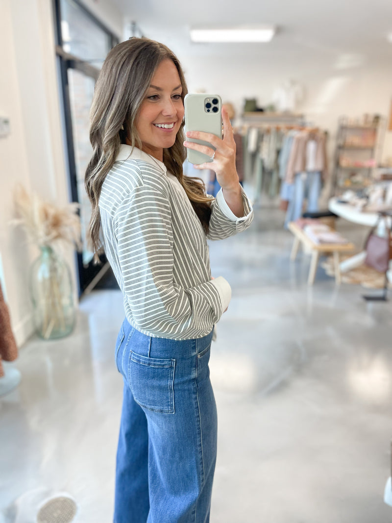Work Week Stripe Button Down