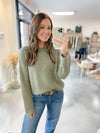 Carson Textured Sweater in Sage