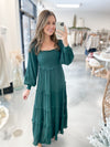 Elyse Dress in Evergreen