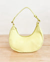 Aria Whipstich Crescent Bag in Pastel Yellow