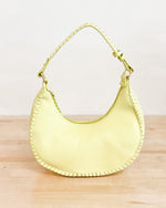 Aria Whipstich Crescent Bag in Pastel Yellow