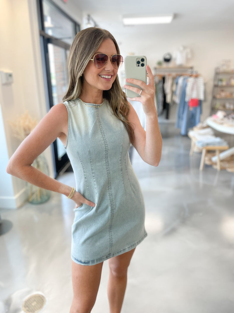 Nashville Denim Dress Red Jacket Boutique Nashville Denim Dress Red Jacket Boutique