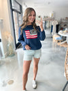 Flag Sweater in Navy