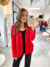 Gabrielle Cardigan in Red