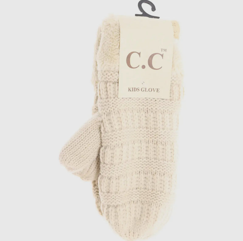 C.C. Kids Mittens Beige