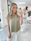 Lyla Blouse in Light Olive