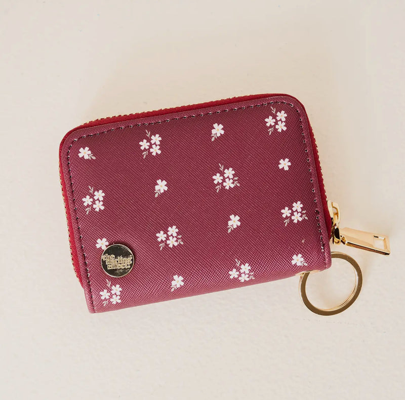 Zip Around Wallet in Plum Posies