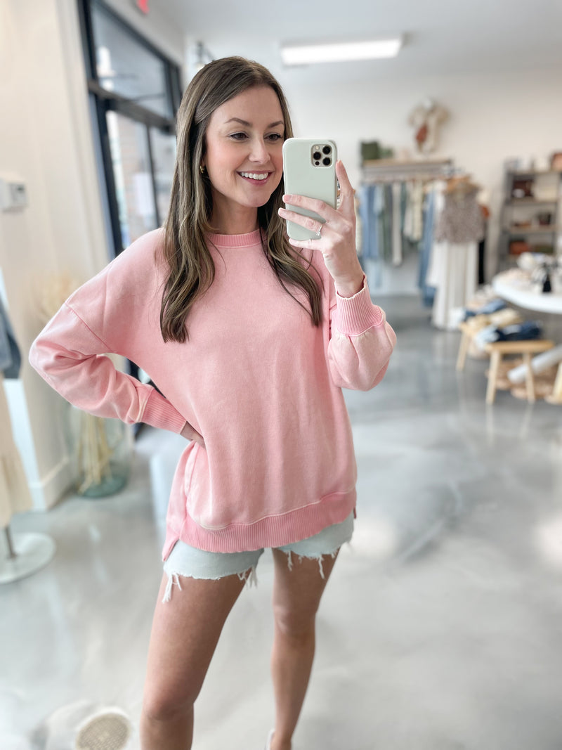 Forever Crewneck in Pink