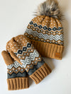 Camel Fair Isle Pom Hat