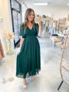 Evergreen Swiss Dot Dress