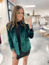 Emerald Velvet Blazer