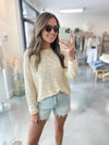 Beachy Stripe Sweater in Cream