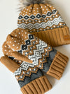 Camel Fair Isle Mittens