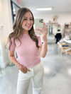 Pointelle Knit Top in Pink