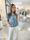 Tilly Chambray Tie Top