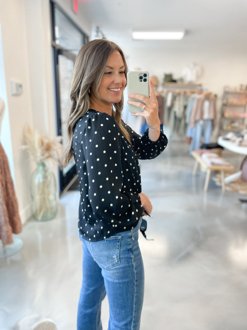 Libby Dottie Top in Black