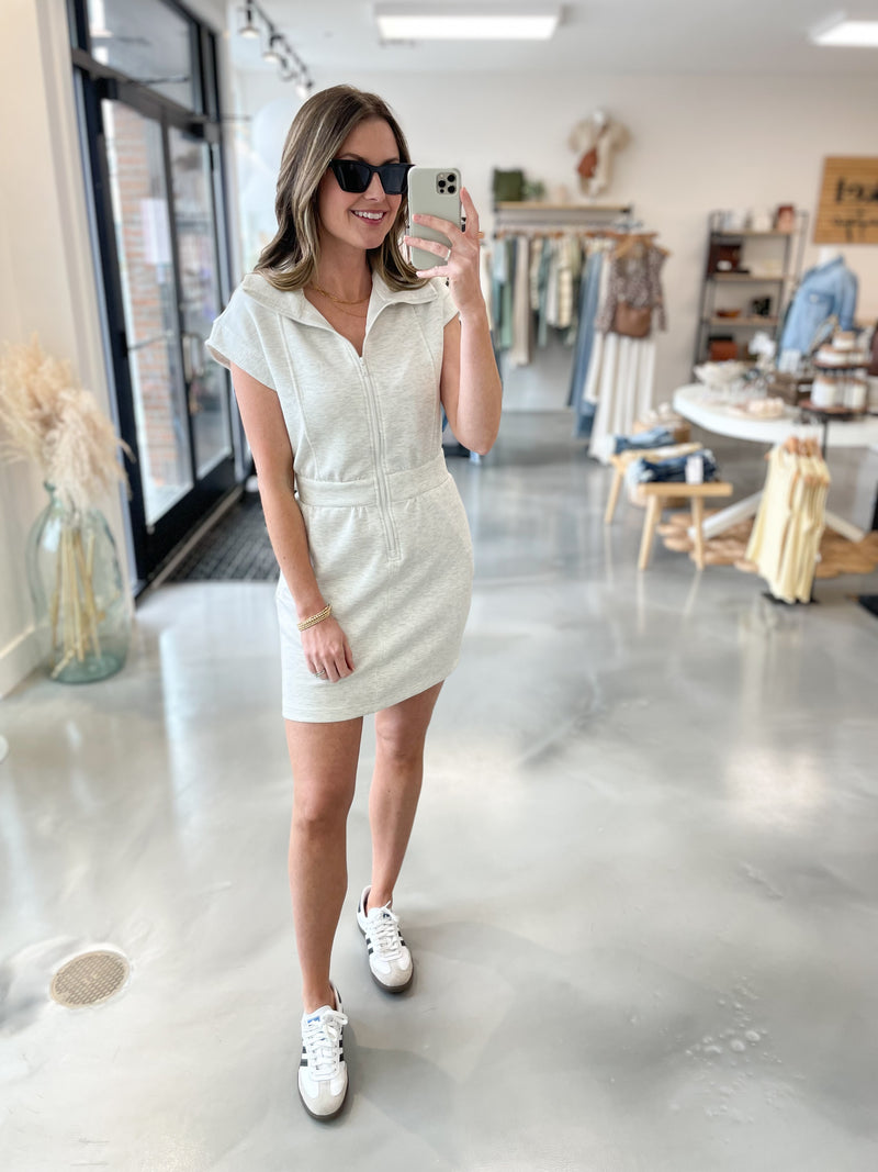 Luxe Scuba Dress in Grey