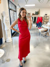 Enchanted Slip Dress in Red