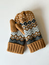 Camel Fair Isle Mittens