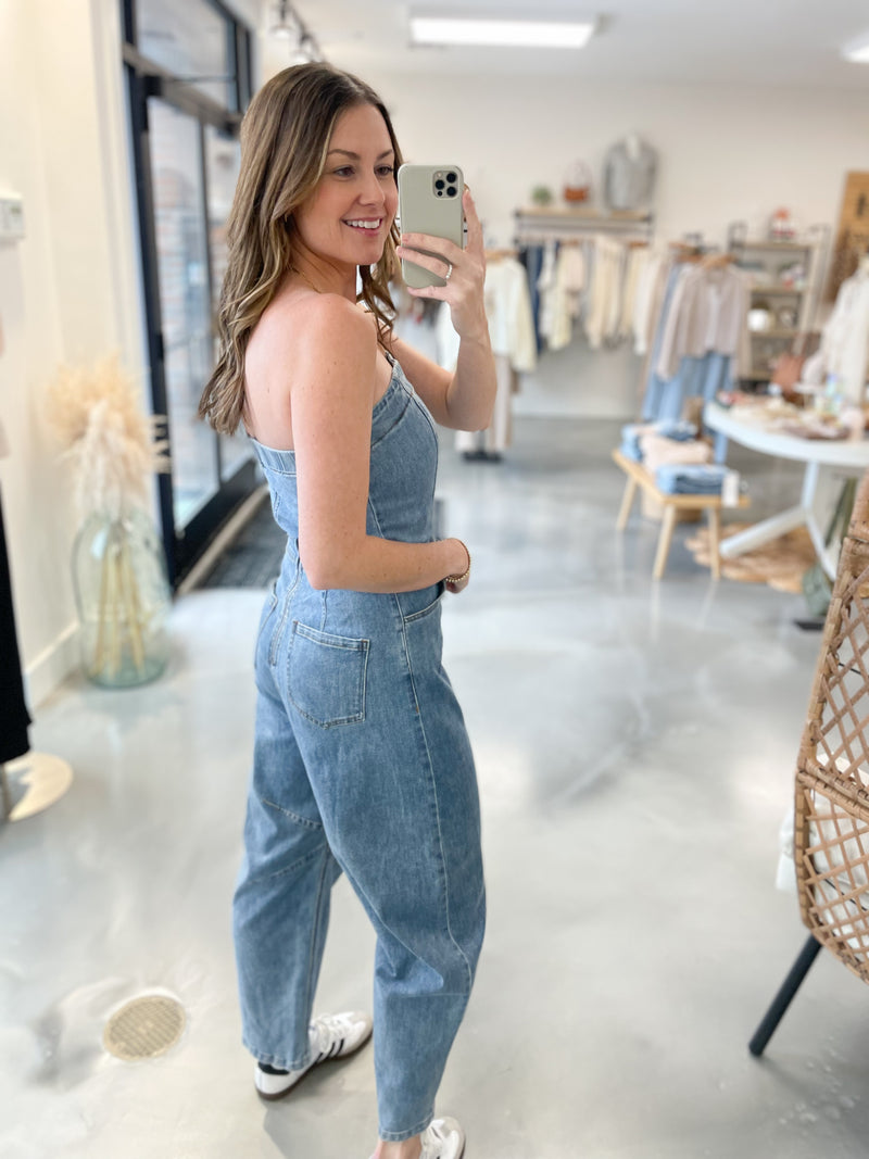 Jade Denim Jumpsuit