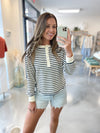 Navy Striped Henley