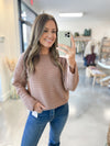 Carson Textured Sweater in Nutella
