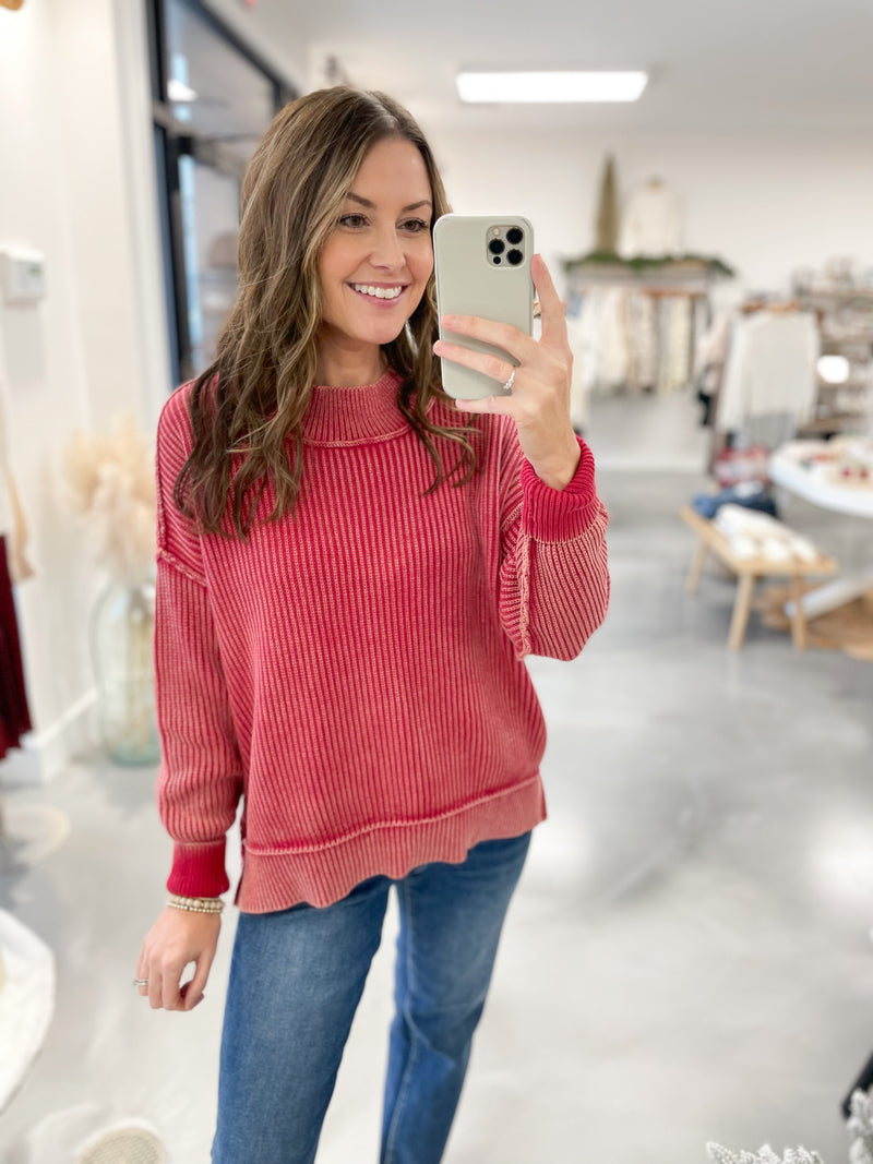 Audra Sweater in Red