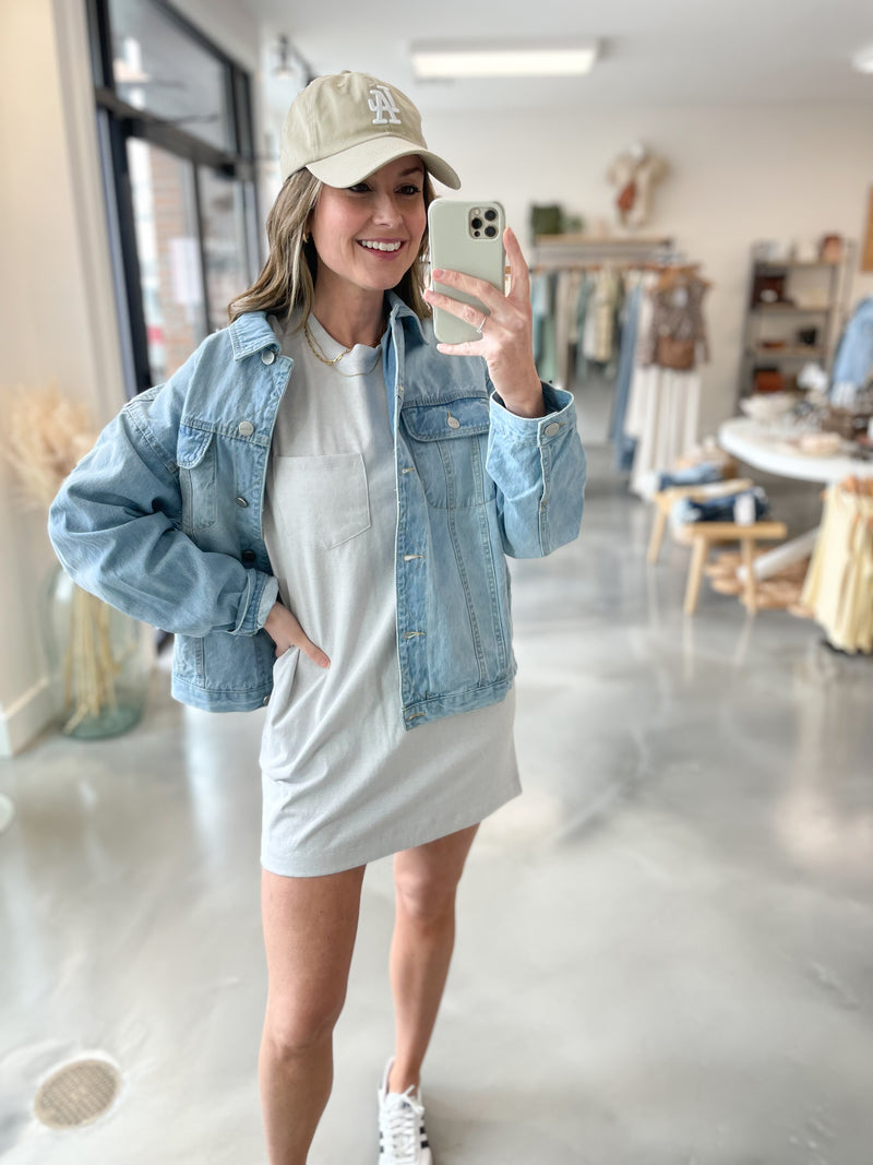 Daily Tee Dress in Grey