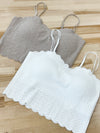 Seamless Lace Bralette in White