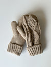 Taupe Cable Knit Mittens