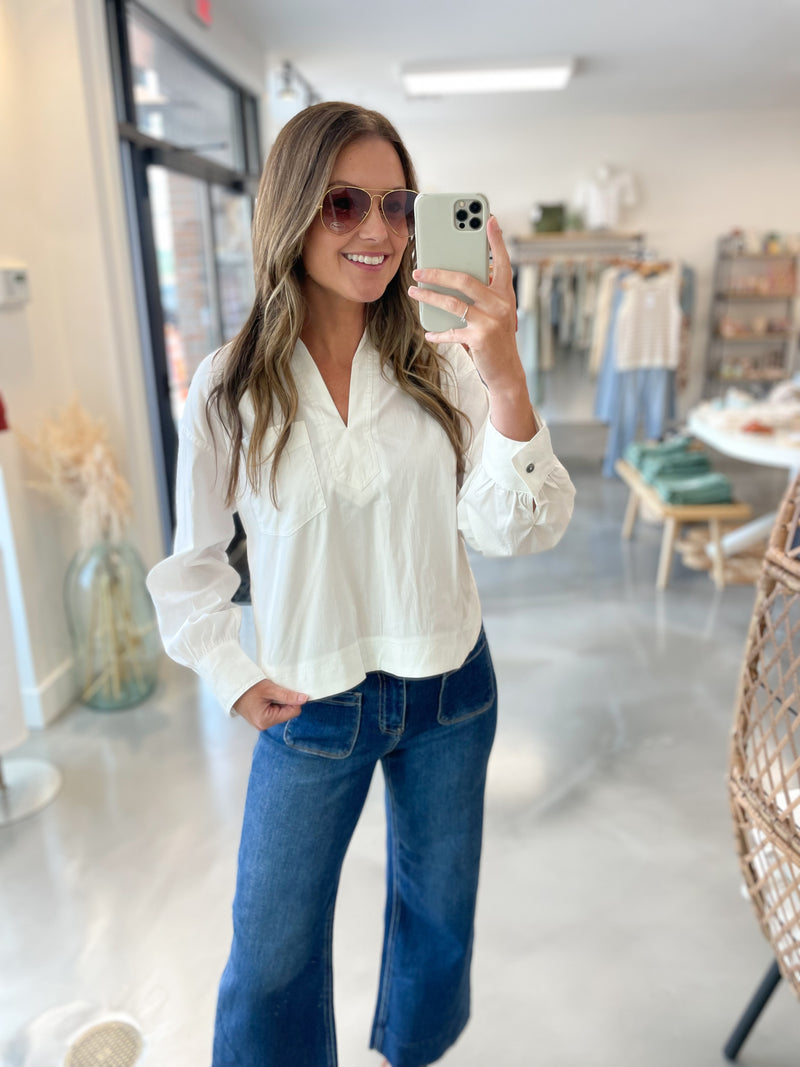 Class Act Collared Top