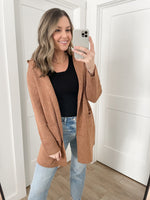 Kendall Hooded Cardigan Camel