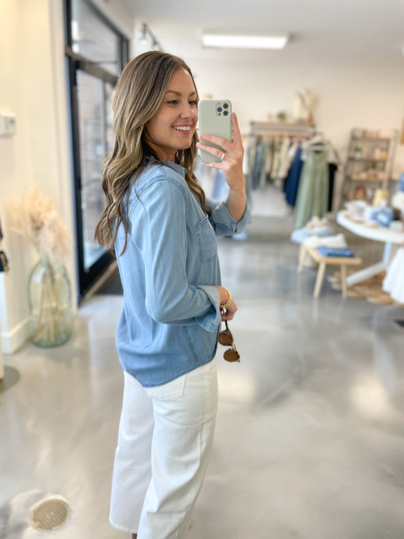 Mae Denim Button Down