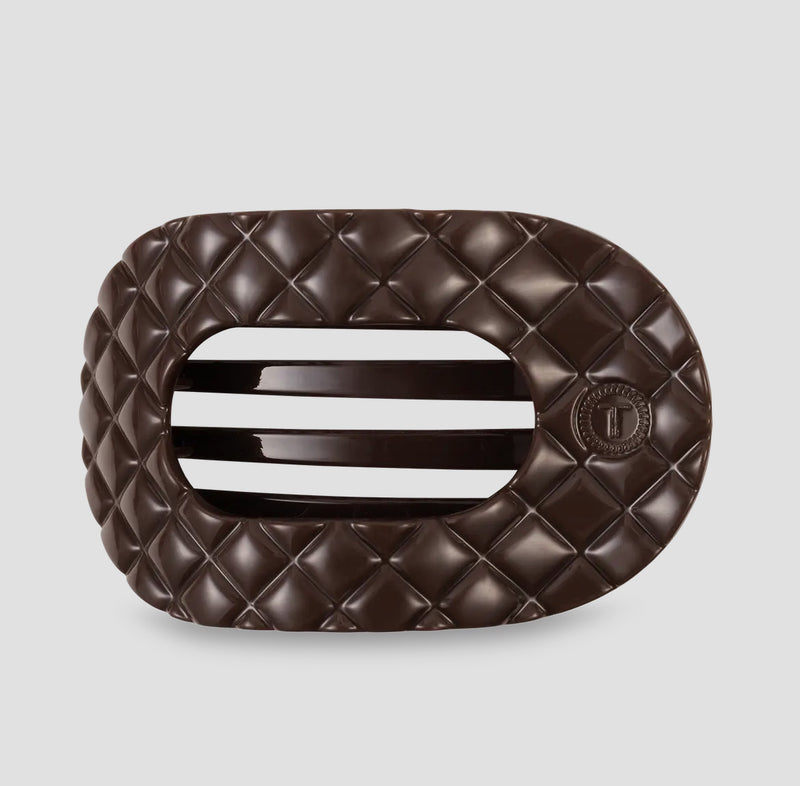 Teleties Quilted Taupe Flat Clip