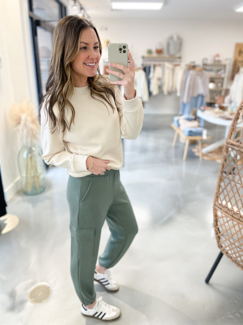 Scuba Cargo Joggers in Sage