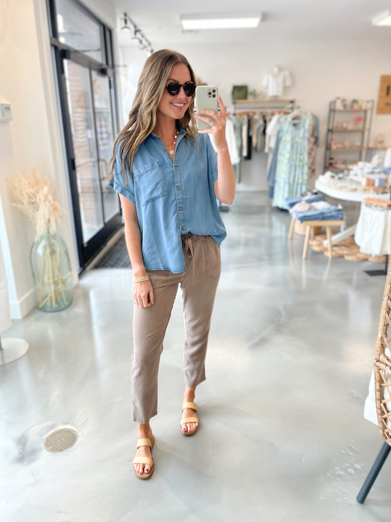 Channing Tencel Pants in Cocoa
