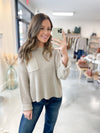 Cozy Pocket Sweater in Taupe