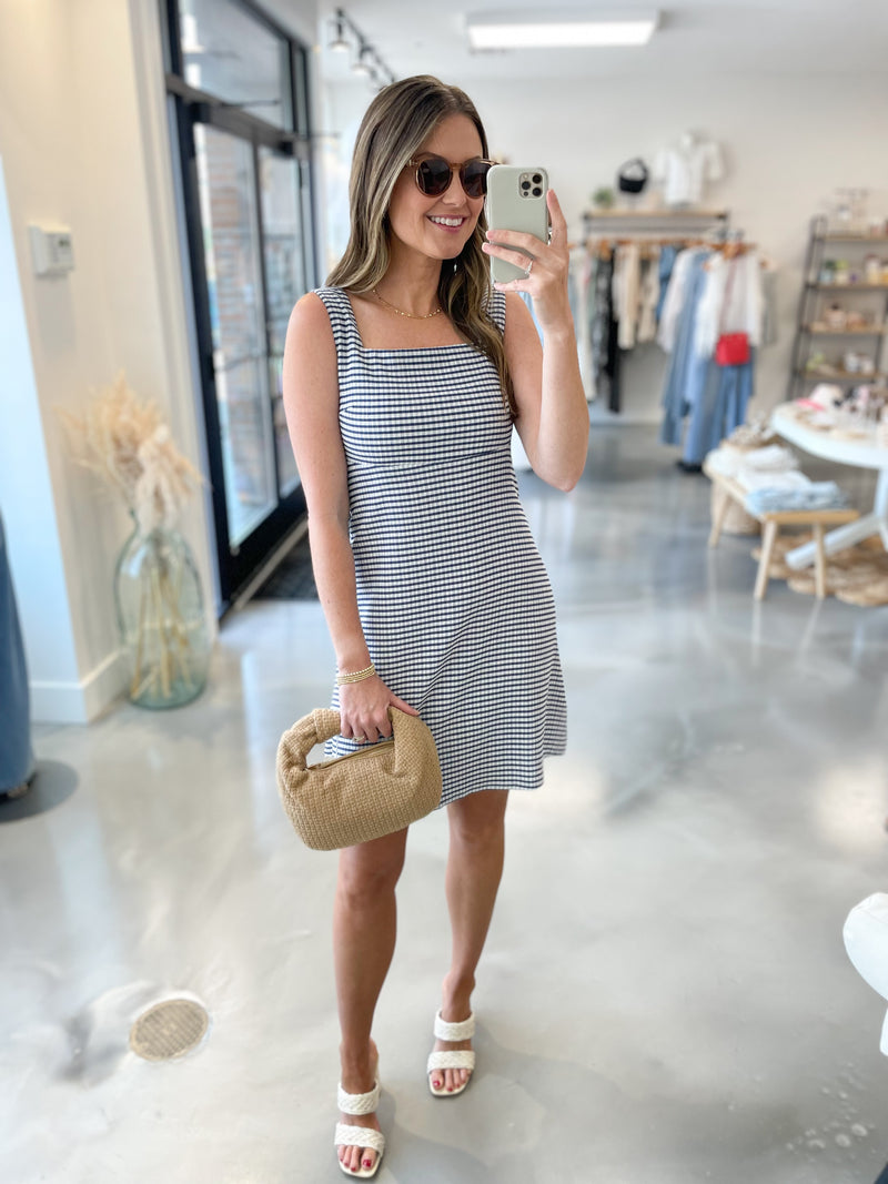 Liberty Navy Gingham Dress