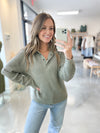 Audra Waffle Henley Sweater
