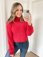 Chenille Sweater Red