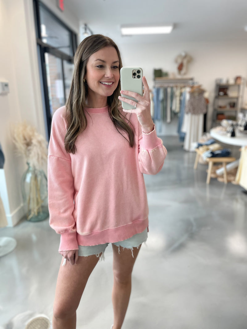 Forever Crewneck in Pink