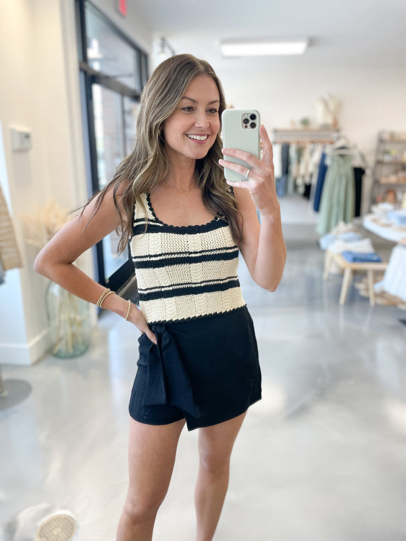 Eden Wrap Skort in Black