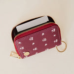 Zip Around Wallet in Plum Posies