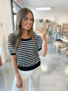 Colie Striped Sweater Tee
