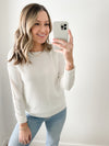 Essential Waffle Pullover White
